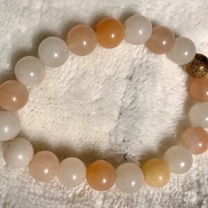 Elegant Peach Moonstone Bracelet.  Size 5.5.